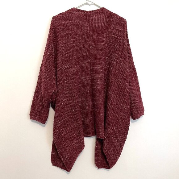 UNIVERSAL THREAD Cocoon Cardigan Berry Raspberry Red / Pink 3/4 Sleeve Sweater M - Picture 10 of 12